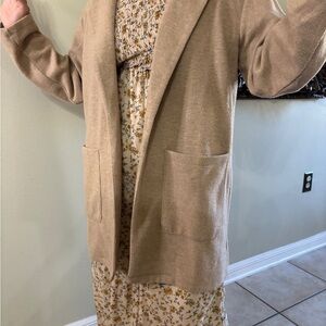 Cozy Women's Tan Cardigan Sweater